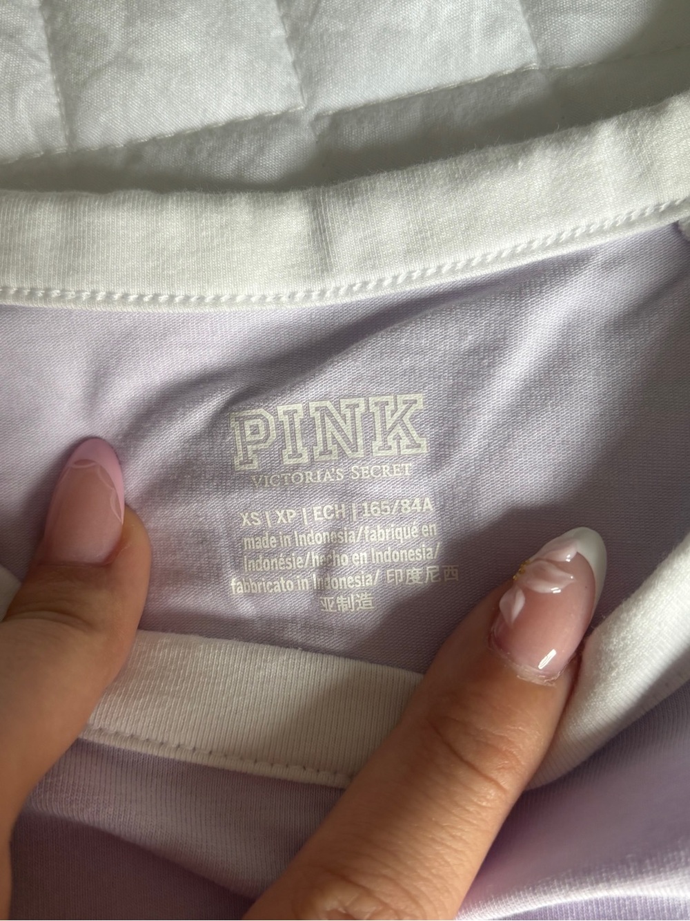 PINK Victoria's Secret Light Lavender Crewneck Tee